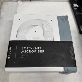 Malouf 848971015674 Soft-knit Microfiber Sheet Set Percale Full Malouf 848971015674 Soft-knit Microfiber Sheet Set Percale Full