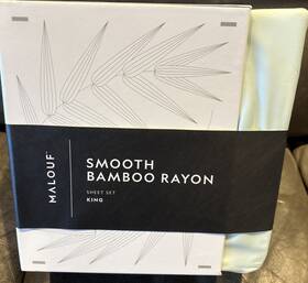 Ma25kkrabs Malouf Smooth Bamboo Rayon King Sheet Set Rain Blue Ma25kkrabs Malouf Smooth Bamboo Rayon King Sheet Set Rain Blue