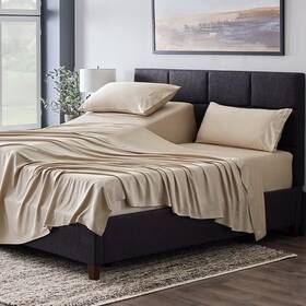 Ma25skdrbs Malouf Luxury Smooth Bamboo Sheet Set Split King Silky Breathable Temp. Reg