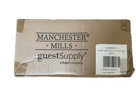 0023719 Manchester Mills Guest Supply Box Of 12 Fitted White Sheets- Supply. 54x72x8. #0023719