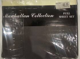 1110f Manhattan Collection Full Sheet Set Blue Extra Soft Solid Bedroom