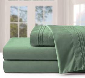 Msf0524-0113 Manyshofu 1800 Thread Count King Size Sheets - Hotel Luxury Sage Green O32