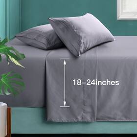 Msf0811-0209 Manyshofu Extra Deep Pocket Full Size Sheets Set - Hotel Luxury 1800 Thread C