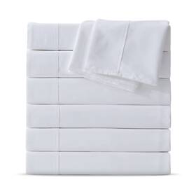 Comjj-88-00069 Maple&stone King Flat Sheet 6 Pack Soft And Breathable Brushed Microfiber