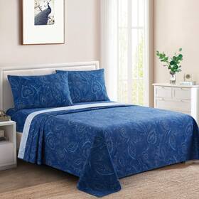Marina Decoration 628594011730 Printed 600 Thread Count Soft Deep Pocket Hotel Standard Long Staple Cotton B