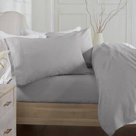 Market & Place 810083391472 100% Turkish Cotton Flannel Sheet Set 4 Piece Deep Pocket Solid Cozy Winter