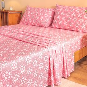 Marquess 791386162306 Microfiber Flannel Sheet Set - Ultra Soft Printed Bedding Collection 16 Inch