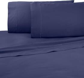 Martex 028828363527 Supima Cotton Thread Count Sheet Set Queen Blue Indigo