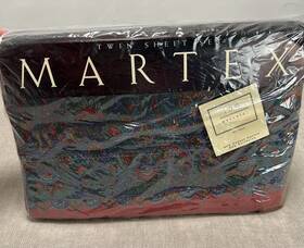 Martex 028828404220 Yorkville Twin Sheet Set Vtg 90s 180 Percale No Iron Stripe Paisley Nos Martex 028828404220 Yorkville Twin Sheet Set Vtg 90s 180 Percale No Iron Stripe Paisley Nos