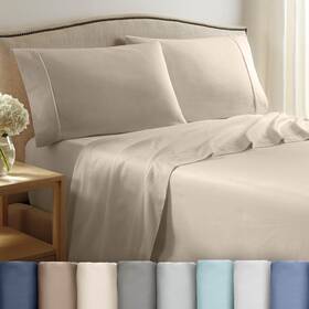 Martex 028828626455 4 Piece Full Sheet Set 400 Thread Count Size Bed Sheets Lightw