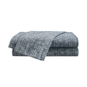 Martex 028828627858 4 Piece Queen Microfiber Crosshatch Sheet Set - 1 Fitted Flat