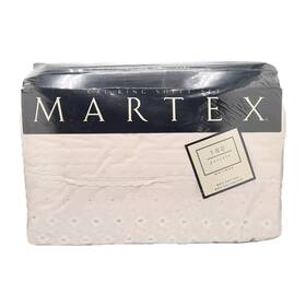 Martex 028828629692 Vintage Sheet King Set Pipeline Lace Eyelet Ecru Off-white Nos Sealed New