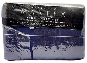 042401 Martex Pipeline King Size Sheet Set True Fit Extra Deep Corners Solid Navy New 042401 Martex Pipeline King Size Sheet Set True Fit Extra Deep Corners Solid Navy New
