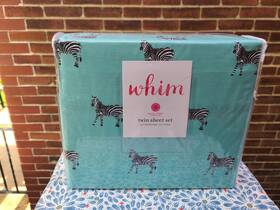 Martha Stewart 689439434121 Whim Twin Bed Sheet Set Zebra Turquoise 100% Cotton New Martha Stewart 689439434121 Whim Twin Bed Sheet Set Zebra Turquoise 100% Cotton New