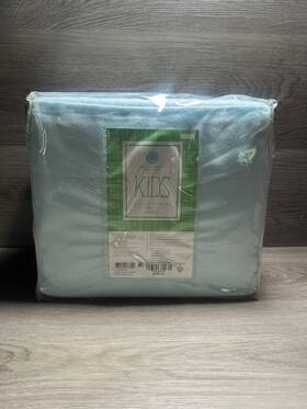 Martha Stewart 732999209682 Kids Collection Flannel 4-pc. Queen Sheet Set Blue Green
