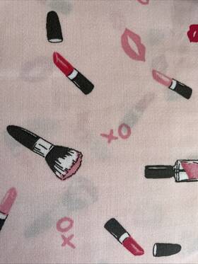 Martha Stewart 733001487579 New Collection Whim Full 4pc Sheet Set Pink Lipstick Nail Polish
