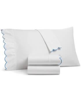 Martha Stewart 733002489886 Collection Scalloped 400 Thread Count Size Twin New Martha Stewart 733002489886 Collection Scalloped 400 Thread Count Size Twin New