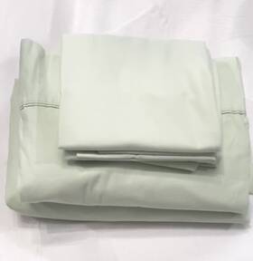 Martha Stewart 733002490547 Queen Sheet Set 300 Thread Count 100% Cotton Percale Green