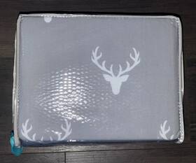 Martha Stewart 887719134314 100% Cotton Flannel 4 Piece Sheet Set Antler Reindeer Full Nos