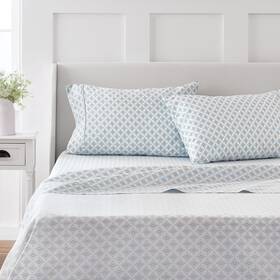 Martha Stewart 887719198255 100% Cotton King Sheet Set - 4 Piece Soft Smooth Durable Easy Care 16 Inch D