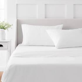 Martha Stewart 887719198286 100% Cotton Queen Sheet Set - 4 Piece Soft Smooth Durable Easy Care 16 Inch