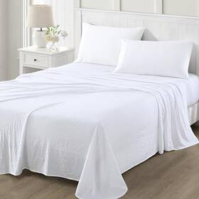 Martha Stewart 887719210612 Ultra Soft Brushed And Washed Microfiber 4 Piece Sheet Set Easy Care Comfy