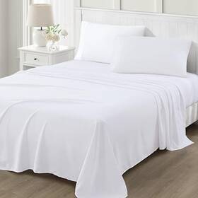 Martha Stewart 887719210827 Ultra Soft Brushed And Washed Microfiber 4 Piece Sheet Set Easy Care Deep P