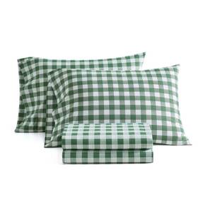 94904852 Martha Stewart Full Madison Gingham Sheet Set Green