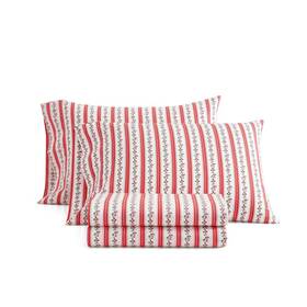 94904933 Martha Stewart King Rose Ribbon Sheet Set Red