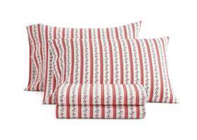 94904943 Martha Stewart Queen Rose Ribbon Sheet Set Red 100% Cotton Percale New Sealed 94904943 Martha Stewart Queen Rose Ribbon Sheet Set Red 100% Cotton Percale New Sealed