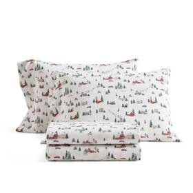 94904960 Martha Stewart Full Ski Village Sheet Set Green