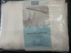 Av01 Martha Stewart New Flat Sheet 300 Thread Count Woven Sateen Full Size White Av01 Martha Stewart New Flat Sheet 300 Thread Count Woven Sateen Full Size White