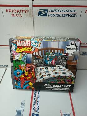 Marvel Comics 032281202651 Full Sheet Set Flat Fitted 2 Pillowcases Brand New