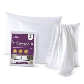 Mastertex 812408037256 Pillow Cases Size Sateen Cotton Blend Pillowcases Soft And Queen White Mastertex 812408037256 Pillow Cases Size Sateen Cotton Blend Pillowcases Soft And Queen White