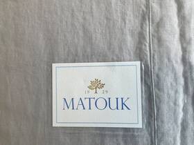 M124 Matouk 728455019193 Porto Flat Sheet Queen/full Stonewashed Linen Gray With Detailing Nwt M124 Matouk 728455019193 Porto Flat Sheet Queen/full Stonewashed Linen Gray With Detailing Nwt