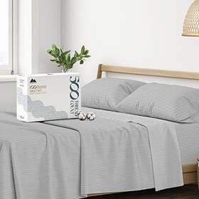Mayfair Linen 904429504984 500 Thread Count Bed Sheets 100% Egyptian Cotton Striped Set - Silver Mayfair Linen 904429504984 500 Thread Count Bed Sheets 100% Egyptian Cotton Striped Set - Silver