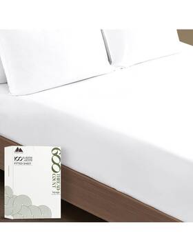 Mayfair Linen 904429518844 Luxury 100% Egyptian Cotton California King Fitted Sheet Only