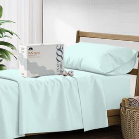 Co-50tc-t0-sea Mayfair Linen Foam 500 Thread Count Twin Cotton Sheets - 3 Pc Sea