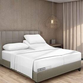 Mdsplitsheet-030 Md Home Decore 5 Piece Split King Sheet Set Deep Sheets White Solid