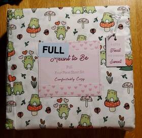 Meant To Be 889459566516 Valentines Day 4pc Full Sheet Set Frogs Hearts Mushrooms Ladybugs Meant To Be 889459566516 Valentines Day 4pc Full Sheet Set Frogs Hearts Mushrooms Ladybugs