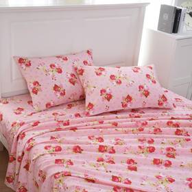 Meishang 753326726979 Queen Size Sheet Set - Ultra Soft Brushed Microfiber Floral Printed Bed