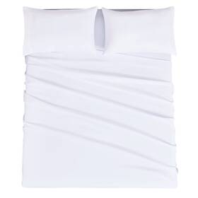 Mejoroom 762360114666 Full Size Sheet Sets - Hotel Luxury 1800 White 16 Inch Deep Mejoroom 762360114666 Full Size Sheet Sets - Hotel Luxury 1800 White 16 Inch Deep