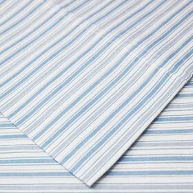 Melange Home 687145125685 Bedford Lane Shirt Stripe Percale Cotton Sheet Set