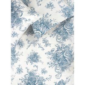 Melange Home 687145169078 Printed Design Cotton Collection 400 Thread Count Light Blue Californ
