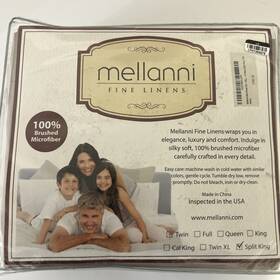 Mellanni 810038073224 Fine Linens Split King Size 5 Pc. Bed Sheet Set Tan 1800 Thread New Mellanni 810038073224 Fine Linens Split King Size 5 Pc. Bed Sheet Set Tan 1800 Thread New