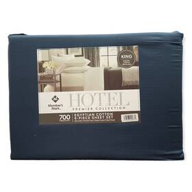 Ic700kgsdwi Members Mark Hotel Premier Collection 700tc King Sheet Set Washed Indigo