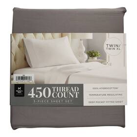 193968281939-p Members Mark Ny 450 Thread Count Solid Sheet Set 3-piece Twin/twin Xl