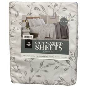 193968293970-p Members Mark Ny Soft Washed Recycled Microfiber 6-piece Sheet Set Queen