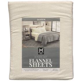193968297404-p Members Mark Ny Cotton 6 Piece Flannel Sheet Set With Pillowcases Queen
