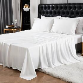 Merryword 445049694620 100% Tencel Modal Sheet Set King Size 4 Piece Silk Like Sheets